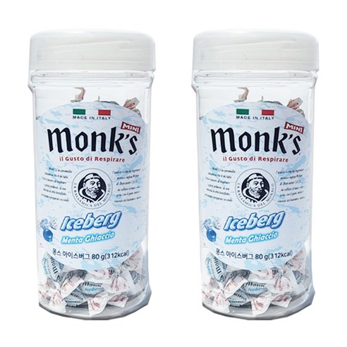 Monks 차량용 컵 홀더용 아이스버그 캔디, 80g, 2개