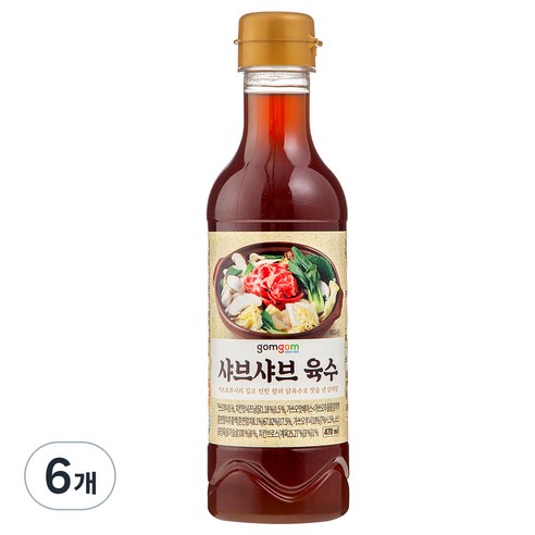 곰곰 샤브샤브 육수, 470ml, 6개