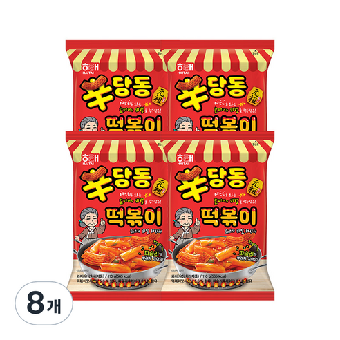 해태제과 신당동 떡볶이 과자, 110g, 8개