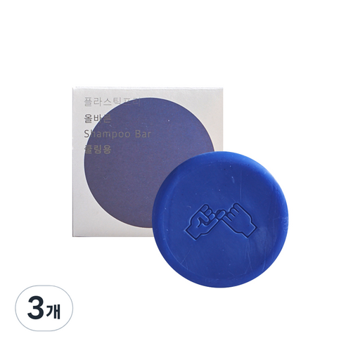 동구밭 올바른 샴푸바 쿨링용, 100g, 3개