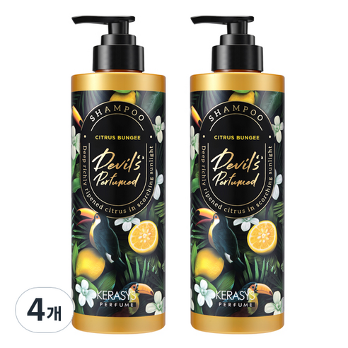 케라시스 데빌스 퍼퓸 시즌2 샴푸 시트러스 번지, 4개, 500ml