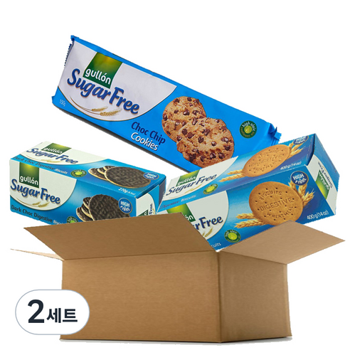 구욘 슈가프리 통밀 초코 다이제스티브 270g + 통밀 다이제스티브 400g + 초코칩 쿠키 150g, 2세트