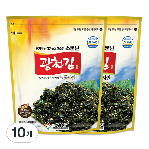 광천김 소문난 볶음 돌자반, 70g, 10개