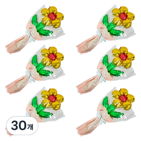 파티공구 해피꽃다발 풍선키트, 골드, 30개