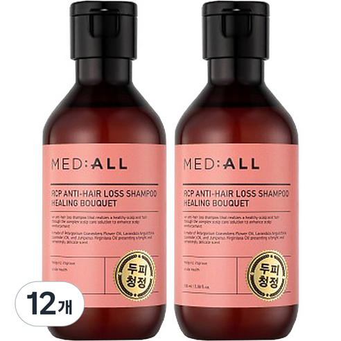메디올 알시피 안티 헤어 로스 두피청정 샴푸 힐링부케향, 12개, 100ml