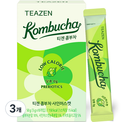 티젠 콤부차 샤인머스캣 10p, 50g, 10개입, 3개