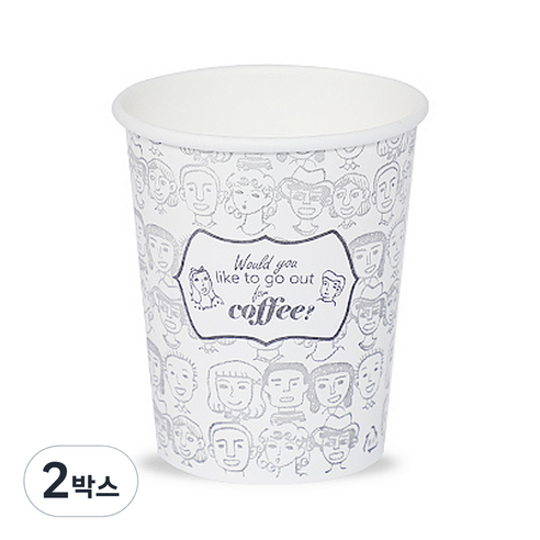 더빈썸 종이컵 피플 300ml, 100개입, 2개