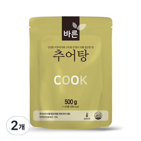바른 추어탕, 500g, 2개