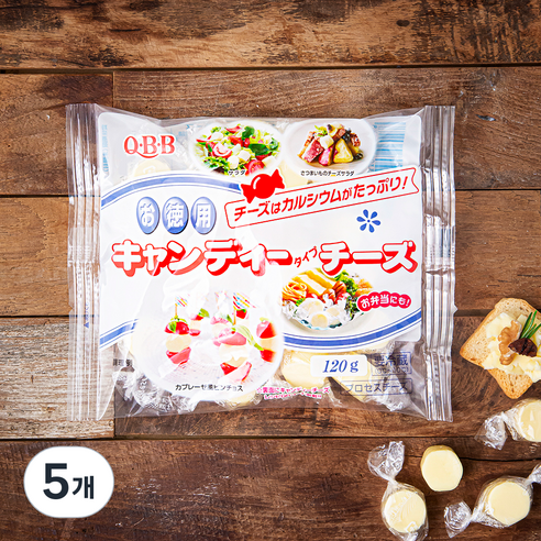 QBB 캔디모양 치즈, 120g, 5개