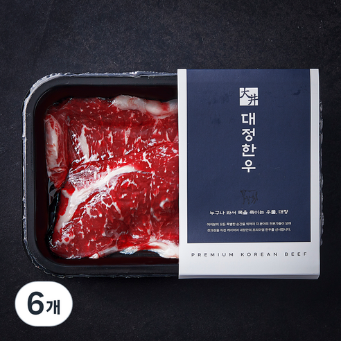 대정한우 채끝 2등급 구이용 (냉장), 200g, 6개
