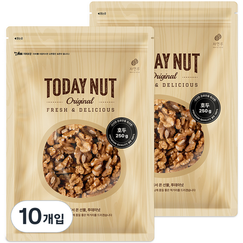 투데이넛 호두, 250g, 10개