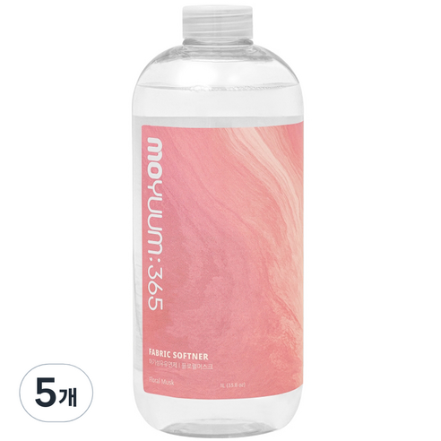 모윰365 씨솔트 아기 세탁세제 1L 플로럴머스크향, 5개