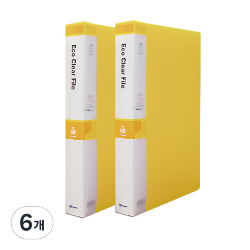 영오 클리어파일 60p, 노랑, 6개