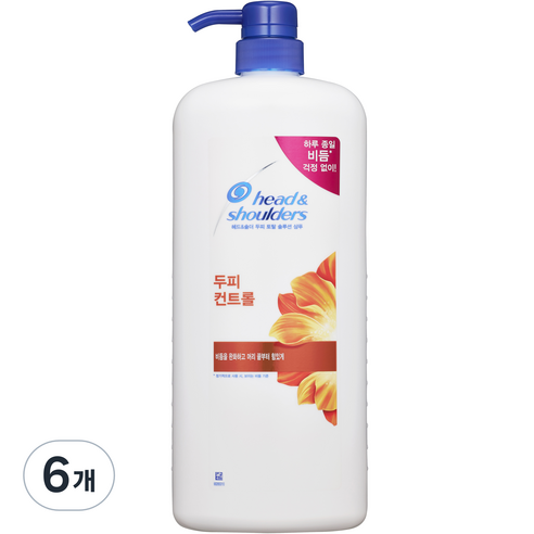 헤드앤숄더 두피 컨트롤 샴푸, 6개, 1200ml