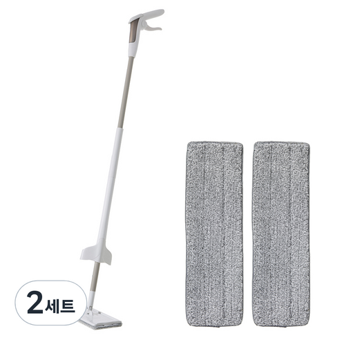 코멧 스프레이 밀대걸레 + 극세사 패드 2p, 2세트