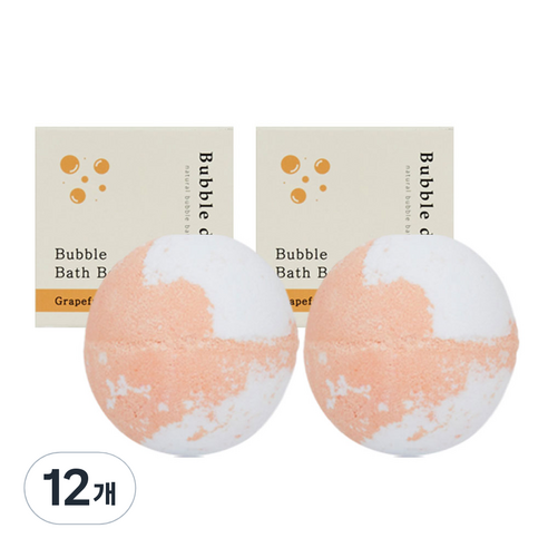 버블데이 배쓰밤 거품입욕제 자몽향, 100g, 12개