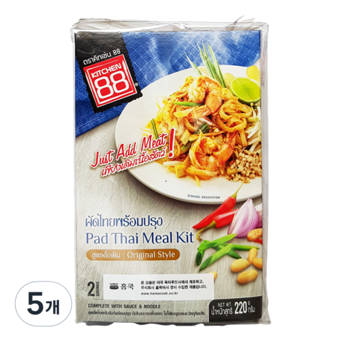 홈쿡 팟타이 볶음 쌀국수, 220g, 5개