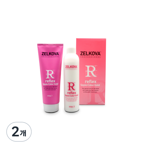 리플렉스 세피아 컬러 골드 염색약 220ml, 블랙 1N, 2개