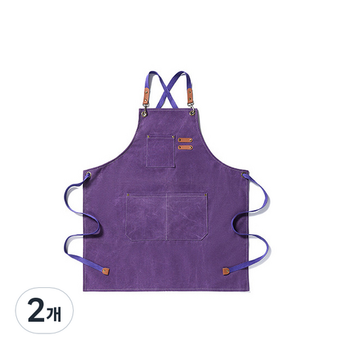 금깨비 바리스타 앞치마, 퍼플, 2개