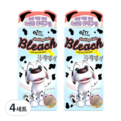 이지엔 쉐이킹 헤어블리치 블랙빼기 탈색제, 80ml, 4개