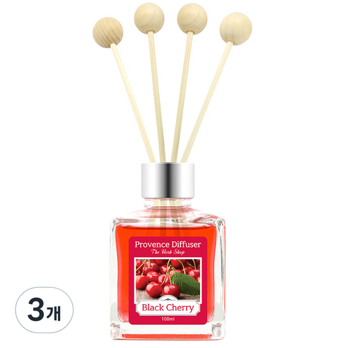 프로방스 퍼퓸 디퓨져 100ml, 블랙체리, 3개
