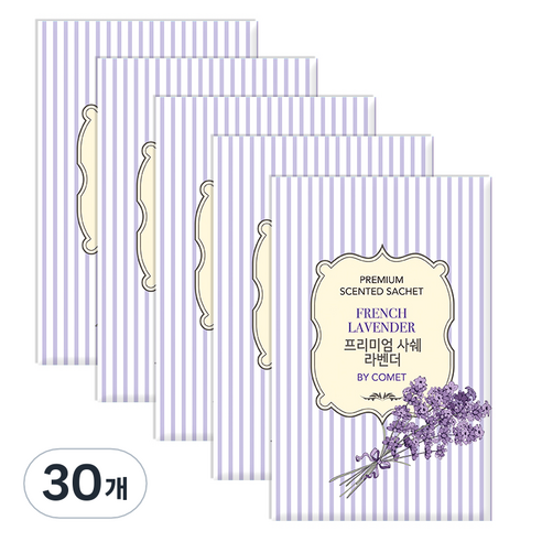 코멧 프리미엄 샤쉐 옷장방향제, 20g, 30개, 허브향