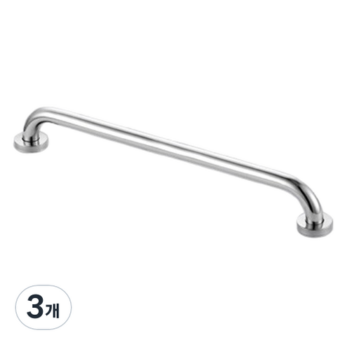 노인 욕실 안전바 30cm, 3개, 실버
