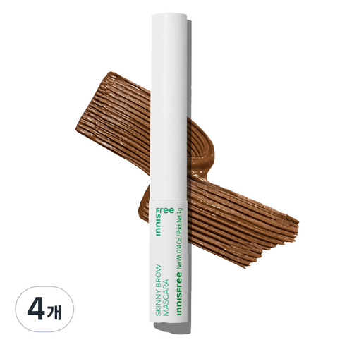 이니스프리 스키니 브로우카라 4g, 2호 깊은밤 에스프레소 브라운, 4개