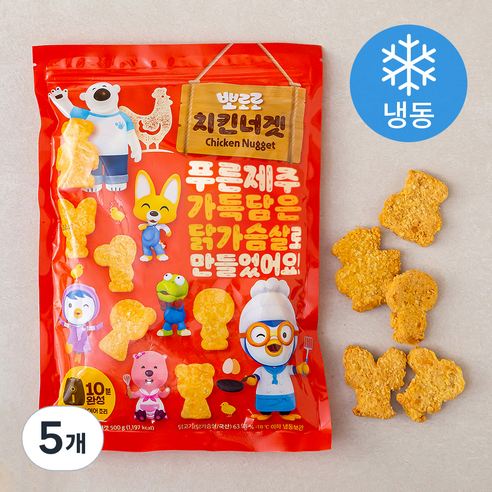 뽀로로 치킨너겟 (냉동), 500g, 5개