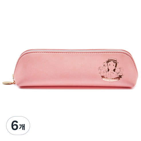 플라잉웨일즈 빨강머리앤 데일리 펜슬 파우치, PINK, 6개