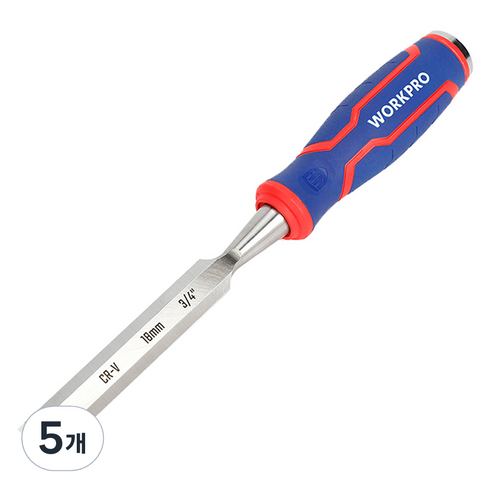 워크프로 목재 끌 18mm WP243008, 5개