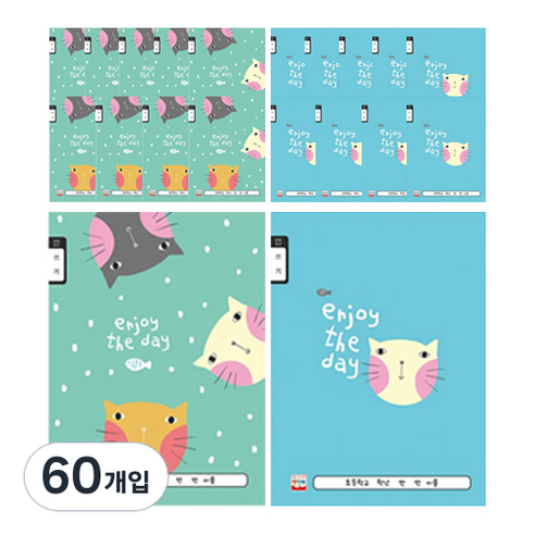 영아트 초등노트 쓰기 10칸, 랜덤 발송, 60개입