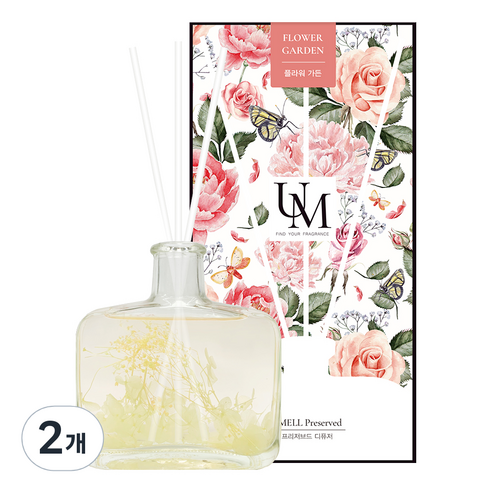 유멜 프리저브드 디퓨저 200ml, 플라워가든, 2개