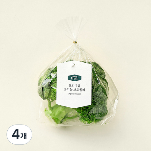 프리미엄 유기농 브로콜리, 250g, 1개입, 4개