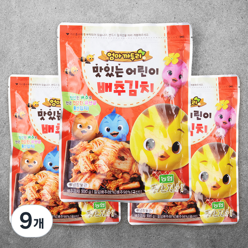 풍산김치 맛있는 어린이 배추김치, 300g, 9개