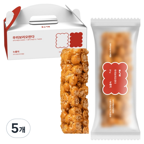 편식공장 우리보리오란다 누룽지 18p, 360g, 5개