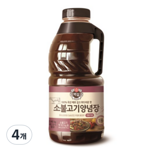 백설 소불고기 양념, 2.45kg, 4개