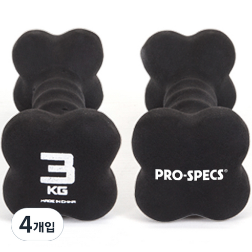 프로스펙스 네오프렌 아령, 3kg, 4개