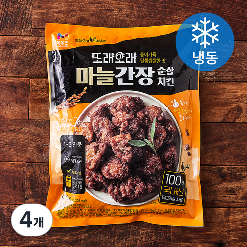 목우촌 또래오래 마늘간장 순살치킨 (냉동), 380g, 4개