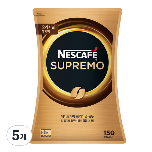 네스카페 수프리모 아메리카노 원두커피믹스 150g, 1개입, 5개