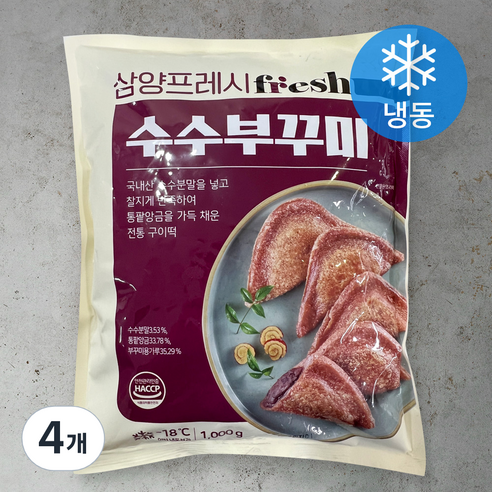 모닝하임 수수부꾸미 (냉동), 1kg, 4개