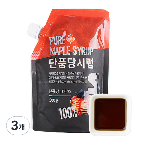 딜라잇가든 단풍당 시럽, 500g, 3개
