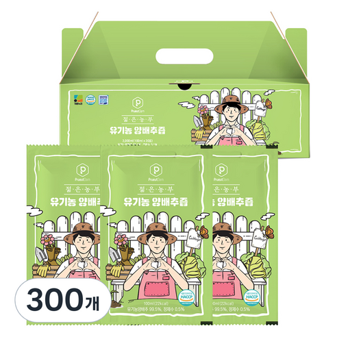 푸릇담 젊은농부 유기농 양배추즙, 300개, 100ml
