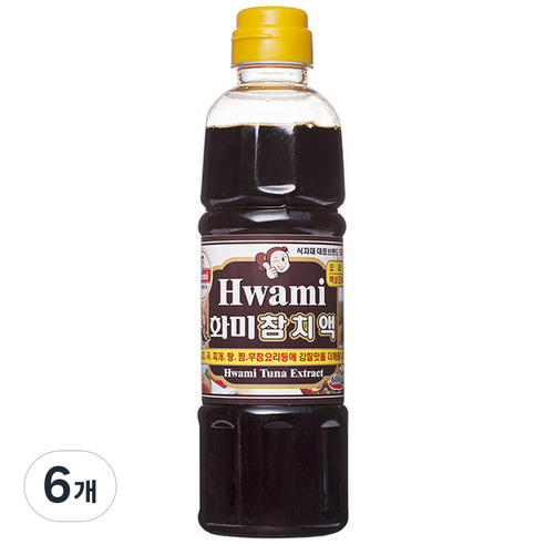 화미 참치액, 600g, 6개