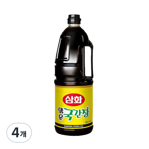 [삼화] 맑은 국간장, 1.8L, 4개