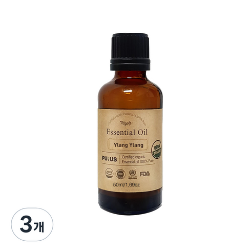 퓨어스 유기농 일랑일랑오일, 50ml, 3개