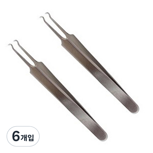 클린히트 피지압출핀셋 갈고리형, 6개입