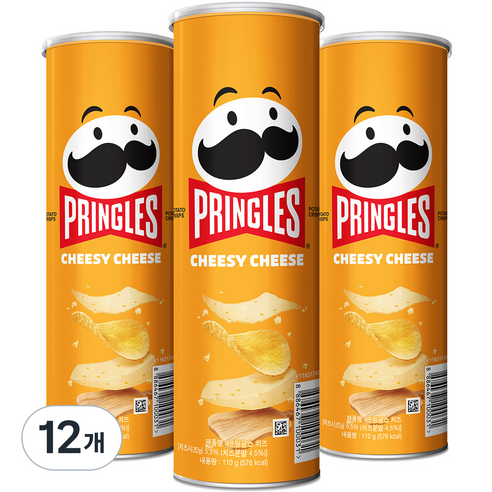 켈로그 프링글스 치즈맛, 110g, 12개