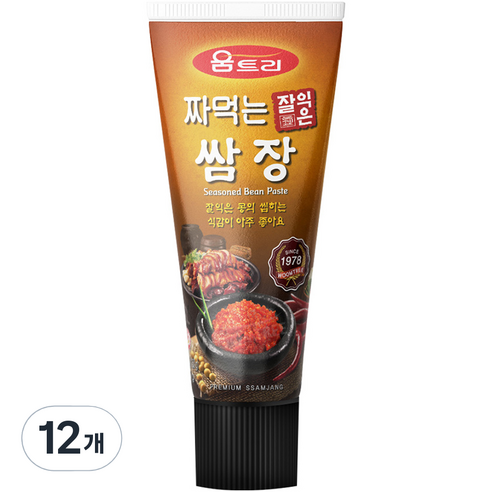 움트리 짜먹는 잘익은 쌈장, 120g, 12개