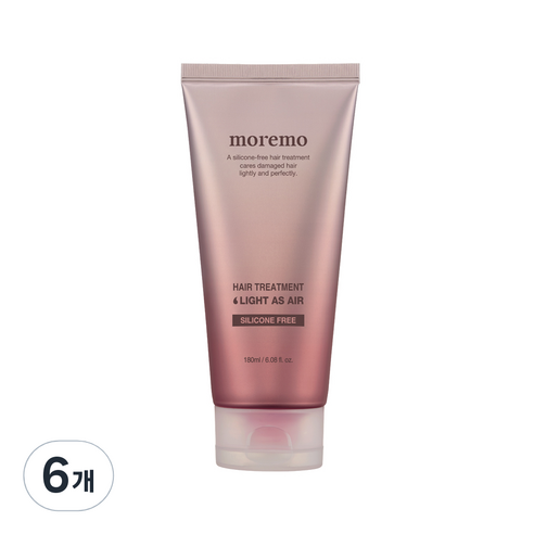 모레모 라이트 애즈 에어 탈모 완화 기능성 트리트먼트, 6개, 180ml